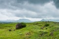 Hilly area on a cloudy evening Royalty Free Stock Photo