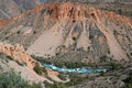 Hilly landscape in the Fan Mountains. Pamir. Tajikistan