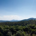 Hilly landscape of Manjaca mountain overgrown with forests near Banja Luka, Bosnia and Herzegovina