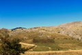 Hilly and mountainous landscape on the Bosnian mountain Bjelasnica Royalty Free Stock Photo