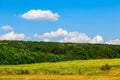 The hilly nature of Eastern Europe with fertile soils for agriculture. Landscape or background Royalty Free Stock Photo