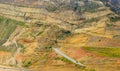 hilly road mountain sky view Royalty Free Stock Photo