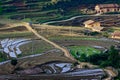 Hilly terraced field