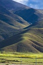Hilly Tibetan landscape Royalty Free Stock Photo