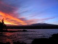 Hilo Mauna Kea Sunset Royalty Free Stock Photo