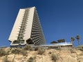 Hilton hotel in Tel Aviv on the shores of the Mediterranean Sea Royalty Free Stock Photo