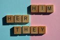 Him, Her, They, gender stereotypes