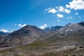 Spiti Valley view from Kunzum Pass Kunzum La - Chandra Taal Moon Lake Trekking course Royalty Free Stock Photo