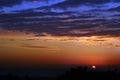 Himachal winter sunset patterns and hues, india Royalty Free Stock Photo