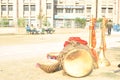 Himachali folk music instruments Dhol Royalty Free Stock Photo