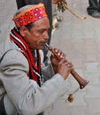 Himachali Man Playing a musical instrument Royalty Free Stock Photo