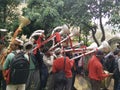 Himachali men playing folk musical instruments Royalty Free Stock Photo