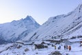 Himalaya Annapurna snow mountain base camp, Nepal Royalty Free Stock Photo