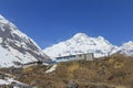 Himalaya Annapurna South mountain peak in blue sky, Nepal Royalty Free Stock Photo