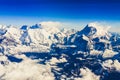 Himalaya Everest range view from mountain flight