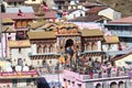 Himalaya hill beautiful, hindi tample badrinath most famce in world  village mana  uttrakhand in india Royalty Free Stock Photo