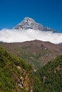 Himalaya Landscape: mountain and forest Royalty Free Stock Photo