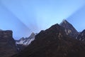 Himalaya Machapuchare mountain with sunrise, Annapurna basecamp, Nepal Royalty Free Stock Photo