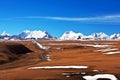 Himalaya Mountain landscape and China National Highway in Ngari Royalty Free Stock Photo