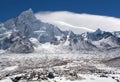 Himalaya mountain landscape in Everest region, Nepal Royalty Free Stock Photo