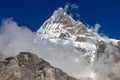 Mountains landscape Mera peak in Nepal
