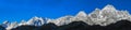 Himalaya mountains panorama on EBC Everest Base Camp trek hiking in Nepal Royalty Free Stock Photo