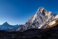 Himalaya Mountain Peaks from Cho La pass, Inspirational Autumn L Royalty Free Stock Photo