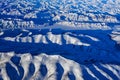 Himalaya mountain range, aerial view on the hill, Ladakh in India. Asia mountain Himalayas, blue winter landscape with rocky hill Royalty Free Stock Photo