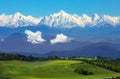 Himalaya mountain range with snow peaks at Uttarakhand, India