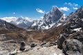 Himalaya mountains landscape view from Chola pass, Everest base camp trek in Nepal