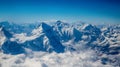 Himalaya mountains and Mount Qomolangma Royalty Free Stock Photo
