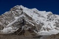 imalayan mountains in Nepal. Snow summit himalaya peaks in Solo Khumbu region, Everest Base Camp Trek Royalty Free Stock Photo