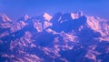 Himalaya mountains in Nepal, view of small village Braga on Annapurna circuit Royalty Free Stock Photo