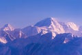 Himalaya mountains in Nepal, view of small village Braga on Annapurna circuit Royalty Free Stock Photo