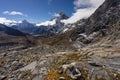 Himalaya mountains range view from Chola pass, Everest region, N