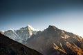 Himalaya mountains at sunrise Royalty Free Stock Photo