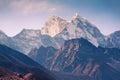 Himalaya mountains at sunrise, Nepal Royalty Free Stock Photo