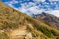 Trekking path in Hiamlaya mountains Royalty Free Stock Photo
