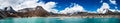 Himalaya panorama: sacred lake near Gokyo and Everest summit