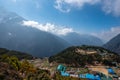 Himalaya peaks prom Namche Bazaar Royalty Free Stock Photo