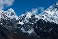 Himalaya peaks: Pumori, Changtse, Nirekha and side of Everest Royalty Free Stock Photo