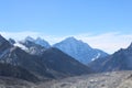 Himalaya Snow Covered Mountain Range in Nepal Royalty Free Stock Photo