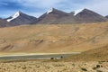 Himalayan lake Kyagar Tso in the afternoon. Korzok, Ladakh, India Royalty Free Stock Photo