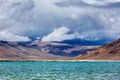 Himalayan lake Tso Kar in Himalayas, Ladakh, India Royalty Free Stock Photo
