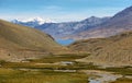 Himalayan lake Tso Moriri in the afternoon. Korzok, Ladakh, India Royalty Free Stock Photo