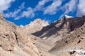 Himalayan landscape along Manali-Leh highway. Himachal Pradesh, India Royalty Free Stock Photo