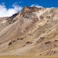 Himalayan landscape along Manali-Leh highway. Himachal Pradesh, India Royalty Free Stock Photo