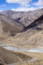 Himalayan landscape in Himalayas mountains along Manali - Leh highway. Himachal Pradesh, India Royalty Free Stock Photo