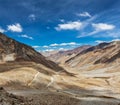 Himalayan landscape with road, Ladakh, India Royalty Free Stock Photo