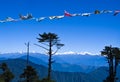 Himalayan mountain range in Bhutan Royalty Free Stock Photo